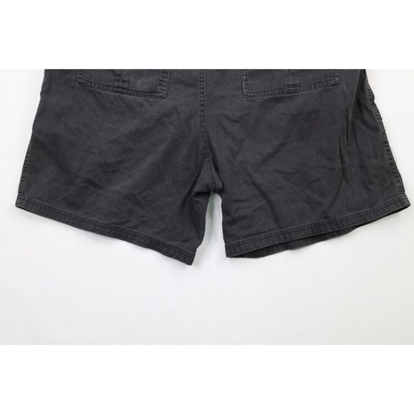 Vintage 90s Streetwear Mens Size 36 Faded Above Knee Cargo Shorts Cotton Black - Picture 8 of 9